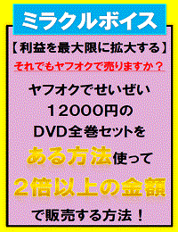 ヤフオクで12000円のDVD全巻セットを２倍以上の金額で販売する方法
